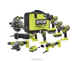 RYOBI 18V børsteløst 8-verktøys kombinasjonssett elektroverktøy Z800T870