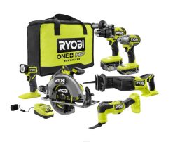 RYOBI 18V børsteløst kombisett med 6 verktøy elektroverktøy Z800T871