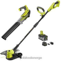 RYOBI 18v enstrengs trimmer/kantklipper og jetvifte viftesett utendørs Z800T300