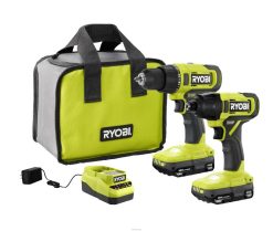 RYOBI 18v ett+ 2-verktøys kombisett elektroverktøy Z800T20