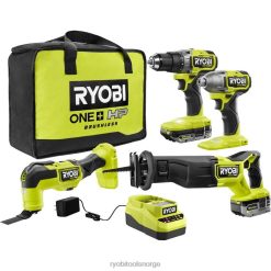 RYOBI 18v ett+ 4-verktøys kombisett elektroverktøy Z800T873