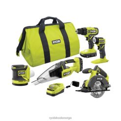 RYOBI 18v ett+ 5-verktøys kombisett elektroverktøy Z800T18