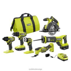 RYOBI 18V ett+ 6-verktøys kombisett elektroverktøy Z800T857