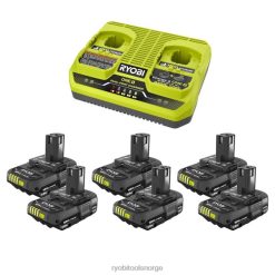 RYOBI 18v one+ 1,5ah litium startsett batterier og ladere Z800T678