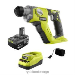 RYOBI 18v one+ 1/2 sds-plus borhammersett med (1) 4,0 ah batteri og lader elektroverktøy Z800T38
