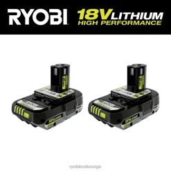 RYOBI 18v one+ 2ah litium høyytelsesbatteri (2-pakning) batterier og ladere Z800T684