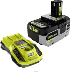 RYOBI 18v one+ 4ah litium høyytelses batteri og lader startsett batterier og ladere Z800T687