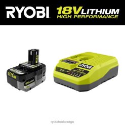 RYOBI 18v one+ 4ah litium høyytelses startsett batterier og ladere Z800T680