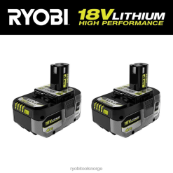 RYOBI 18v one+ 4ah litium høyytelsesbatteri (2-pakning) batterier og ladere Z800T686