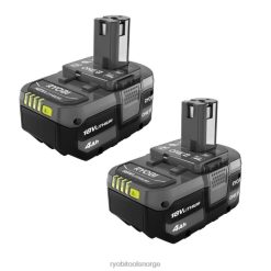 RYOBI 18v one+ 4ah litiumbatteri (2-pakning) batterier og ladere Z800T682