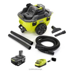 RYOBI 18v one+ 6 gallon våt/tørr vakuumsett rengjøring Z800T583