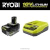 RYOBI 18v one+ 6ah litium høyytelses startsett batterier og ladere Z800T675