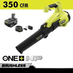 RYOBI 18v one+ hk børsteløs 350 cfm jetvifte viftesett utendørs Z800T315