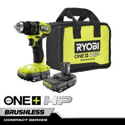 RYOBI 18v one+ hk kompakt børsteløs 1/2 drill/driver-sett elektroverktøy Z800T31