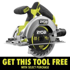 RYOBI 18v one+ hk kompakt børsteløs 6-1/2 sirkelsag elektroverktøy Z800T76