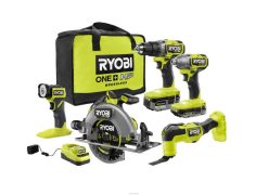 RYOBI 18v one+ hp børsteløst 5-verktøys kombinasjonssett elektroverktøy Z800T872