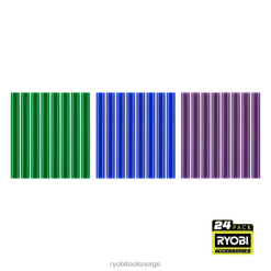 RYOBI 24 stk. full størrelse kald farge limstifter tilbehør Z800T743