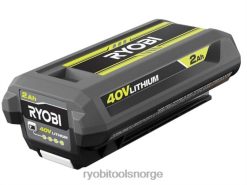 RYOBI 40v 2ah batteri batterier og ladere Z800T705