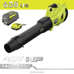 RYOBI 40v hk børsteløs 650 cfm whisper serie blåsesett utendørs Z800T304
