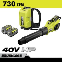 RYOBI 40v hk børsteløs whisper serie ryggsekk/håndholdt blåser utendørs Z800T307