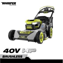 RYOBI 40v hk børsteløs whisper serie selvgående awd multiblad 21 gressklippersett utendørs Z800T236