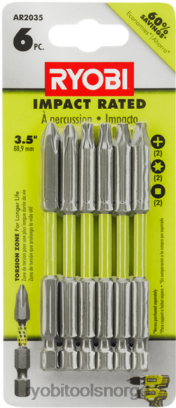 RYOBI 6-delers 3,5 støtklassifisert kjøresett tilbehør Z800T825