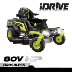 RYOBI 80v hk børsteløs 42 litium elektrisk zero turn rideklipper utendørs Z800T222