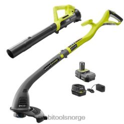 RYOBI Kombisett med 18v enstrengs trimmer/kantklipper og blåser utendørs Z800T422