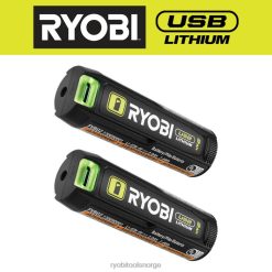 RYOBI usb litium 2ah litium oppladbart batteri (2-pakning) batterier og ladere Z800T709
